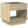 vidaXL Bedside Table with Infinity LED Sonoma Oak 50x50x50 cm