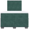 vidaXL Box Spring Bed with Mattress Dark Green 120x200 cm Velvet