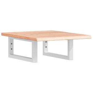 vidaXL Basin Shelf Wall Mounted Steel and Solid Wood Oak