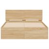 vidaXL Bed Frame without Mattress Sonoma Oak 120x190 cm Small Double