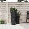 vidaXL Planter with Removable Inner Anthracite 18/45 L PP Grooved Look