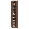 vidaXL Slim Storage Cabinet Brown Oak 30x42.5x225 cm Engineered Wood