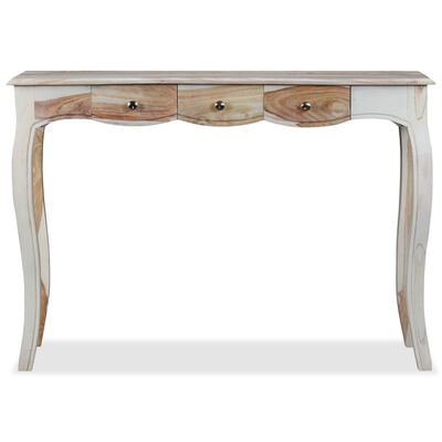 vidaXL Console Table with 3 Drawers Solid Sheesham Wood 110x40x76 cm