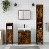 vidaXL 2 Piece Bathroom Furniture Set Smoked Oak Engineered Wood