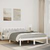 vidaXL Extra Long Bed Frame without Mattress White 140x220 cm Solid Wood Pine