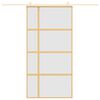 vidaXL Sliding Door Gold 102.5x205 cm Frosted ESG Glass and Aluminium