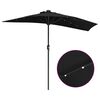 vidaXL Garden Parasol Black 294 x 150 x 223 cm Fabric