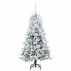 vidaXL Artificial Hinged Christmas Tree White 150 cm PE and PVC