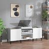 vidaXL Record Cabinet High Gloss White 121x38x48 cm Engineered Wood