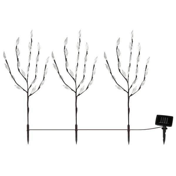 HI LED Solar Light Shrub 50 cm Transparent and Brown