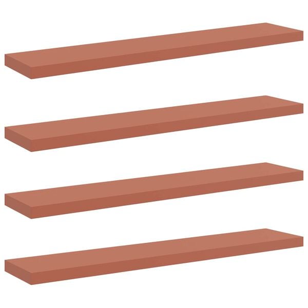 vidaXL Wall Shelf 4 pcs Red 120 x 23.5 x 4 cm Engineered Wood