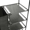 vidaXL Clothes Rack Steel and Non-woven Fabric 87x44x158 cm Black