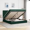 vidaXL Ottoman Bed with Mattresses Dark Green 160x200cm Velvet