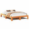 vidaXL Bed Frame without Mattress Wax Brown 150x200 cm King Size Solid Wood Pine