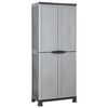 vidaXL Cabinet | Grey | Plastic | Medium | Cabinet | Rectangular | Minimalist