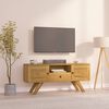 vidaXL TV Cabinet 110x30x50 cm Solid Wood Teak