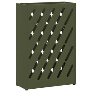 vidaXL Umbrella Stand Olive green 28 x 12 x 41 cm Steel