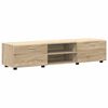 vidaXL TV Cabinet Set with Drawer with Door Sonoma Oak Engineered Wood