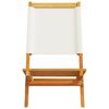 vidaXL Folding Garden Chairs 8 pcs Cream White Fabric and Solid Wood