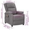 vidaXL Wing Back Massage Chair Light Grey Fabric
