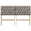 vidaXL Upholstered Headboard Taupe 135 cm Solid Pine Wood