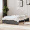vidaXL Bed Frame without Mattress Grey Solid Wood 120x190 cm