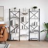 vidaXL Bookshelf Grey sonoma 156 x 25 x 167 cm Engineered Wood