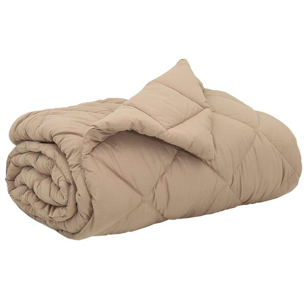 vidaXL Full Year Duvet Taupe 220 x 200 cm Microfiber