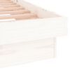 vidaXL LED Bed Frame without Mattress White 160x200 cm Solid Wood