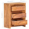 vidaXL Drawer Cabinet 60x33x75 cm Solid Wood Acacia