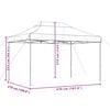 vidaXL Party Tent Folding Taupe 279 x 410 x 315 cm Oxford Fabric