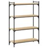 vidaXL Bookcase 4-Tier Sonoma Oak 80x30x120 cm Engineered Wood