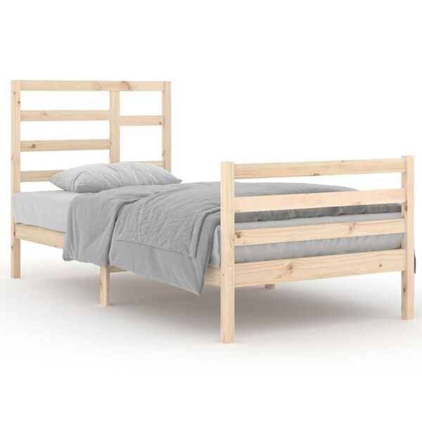 vidaXL Bed Frame without Mattress Solid Wood 90x200 cm