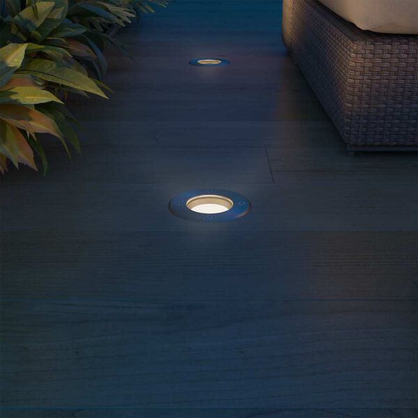vidaXL Outdoor LED Ground Lights 3 pcs Round