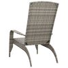 vidaXL Garden Adirondack Chair Grey Poly Rattan