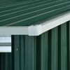 vidaXL Garden Shed with Extended Roof Green 346x236x181 cm Steel