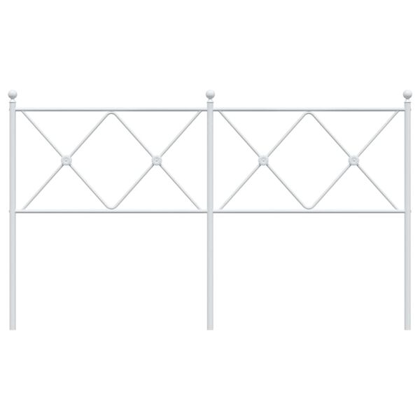 vidaXL Metal Headboard White 150cm