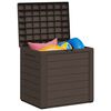 vidaXL Garden Storage Box Brown 58.5x46x55 cm Polypropylene