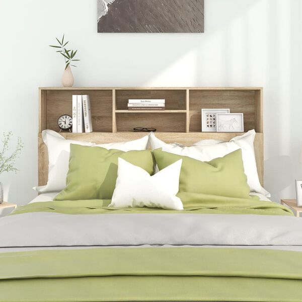 vidaXL Headboard Cabinet Sonoma Oak 140x19x103.5 cm