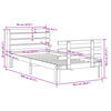 vidaXL Bed Frame with Headboard without Mattress 75x190 cm Small Single
