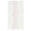 vidaXL Room Divider&nbsp;3 Panels White Solid Wood Paulownia