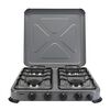 Gimeg 4-Burner Gas Cooker with Thermal Protection Steel Grey
