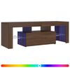 vidaXL TV Cabinet with LED Lights Brown Oak 120x35x40 cm