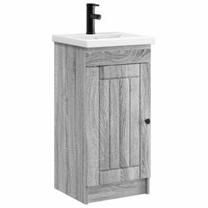 vidaXL Bathroom Vanity with Sink Grey Sonoma 42 x 40 x 84.5 cm