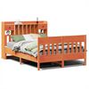 vidaXL Bed Frame without Mattress Wax Brown 150x200 cm King Size Solid Wood Pine
