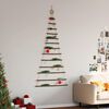 vidaXL&nbsp;Hanging Christmas Tree with Top Star 86x180 cm Natural Branch