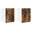 vidaXL Hanging Cabinet 2 pcs Old Wood and White Engineered Wood