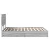 vidaXL Storage Bed Grey Sonoma 140 x 200 cm Engineered Wood