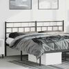 vidaXL Metal Headboard Black 193 cm