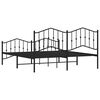 vidaXL Metal Bed Frame without Mattress with Footboard&nbsp;Black 183x213cm